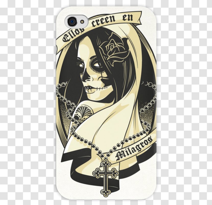 La Calavera Catrina Santa Muerte Drawing Mexico - Skull Art - Mexican Style Transparent PNG