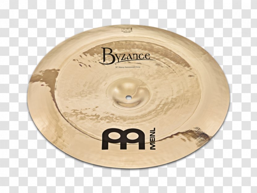 Hi-Hats Meinl Percussion Byzance China Brilliant Cymbal - Metal Lathe Transparent PNG