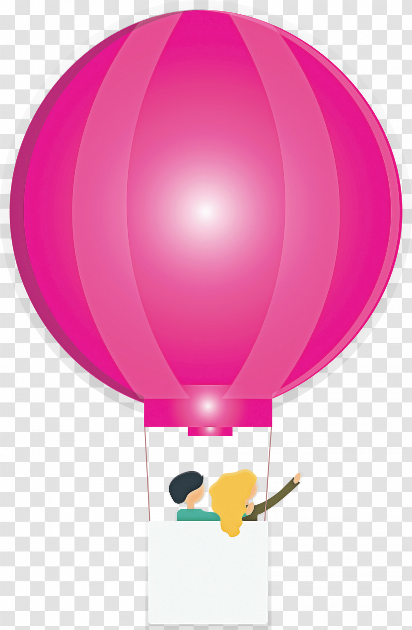 Hot Air Balloon Floating Transparent PNG