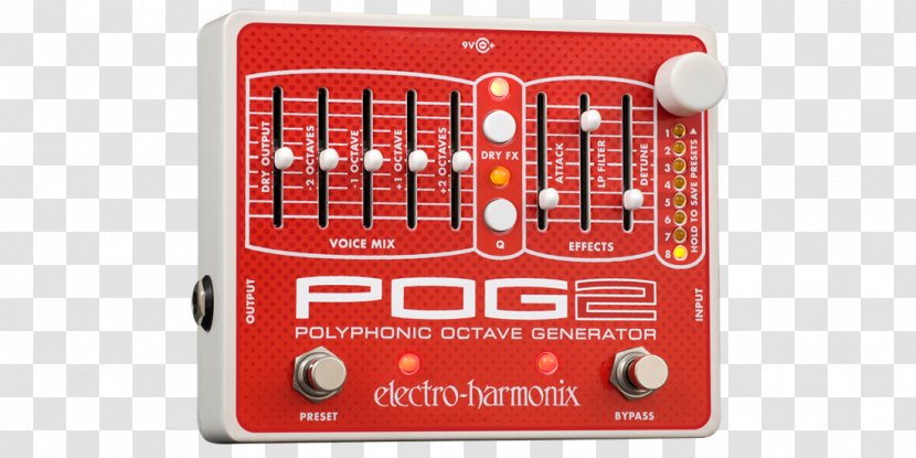 Electro-Harmonix POG2 Effects Processors & Pedals HOG 2 - Silhouette - Guitar Transparent PNG