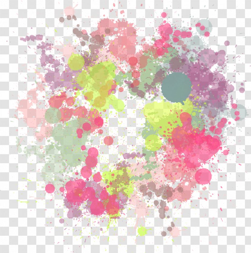 Watercolor Painting - Flower - Magenta Transparent PNG
