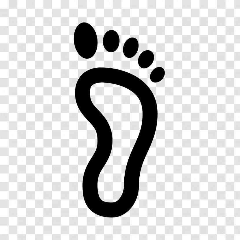 Footprint Black & White - Text - Icon Transparent PNG