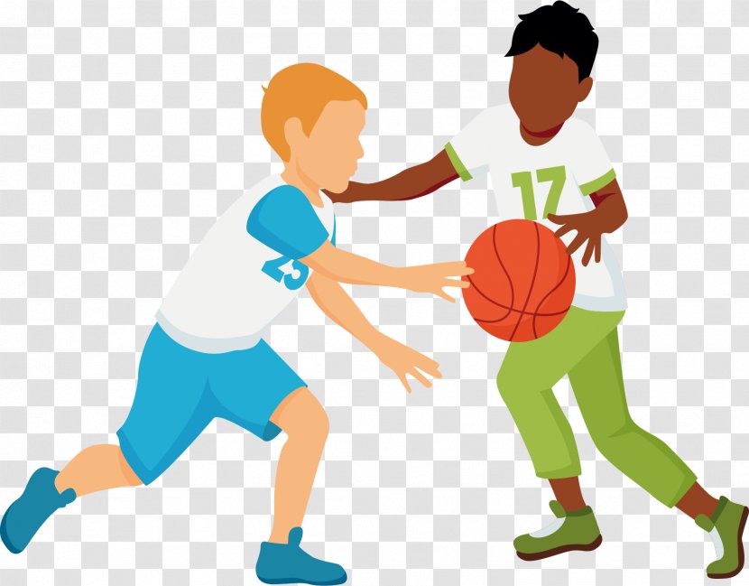 Clip Art Image Basketball Cartoon - Playing Sports - Different Motion Transparent PNG
