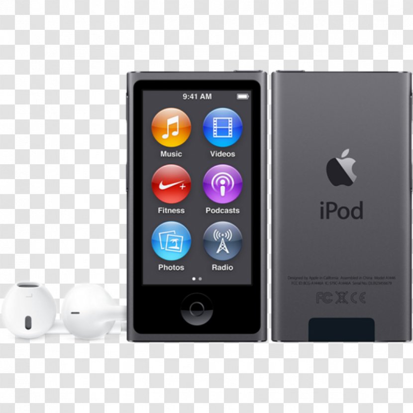 Apple IPod Nano (7th Generation) Multi-touch Display Device - Mobile Phone Transparent PNG