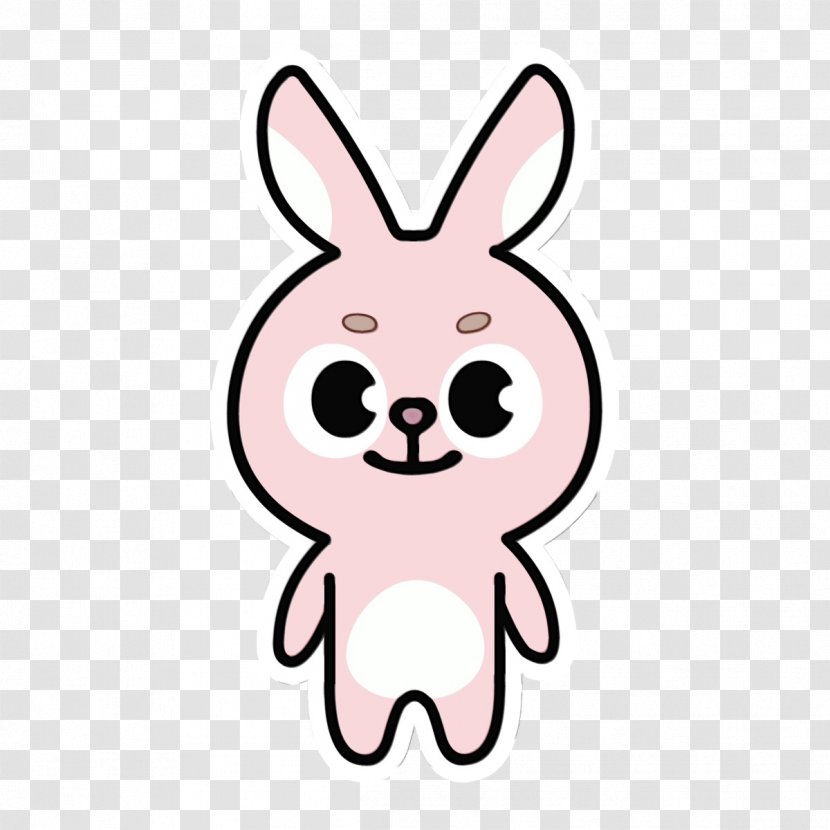 Easter Bunny Background - Drawing - Gesture Tail Transparent PNG
