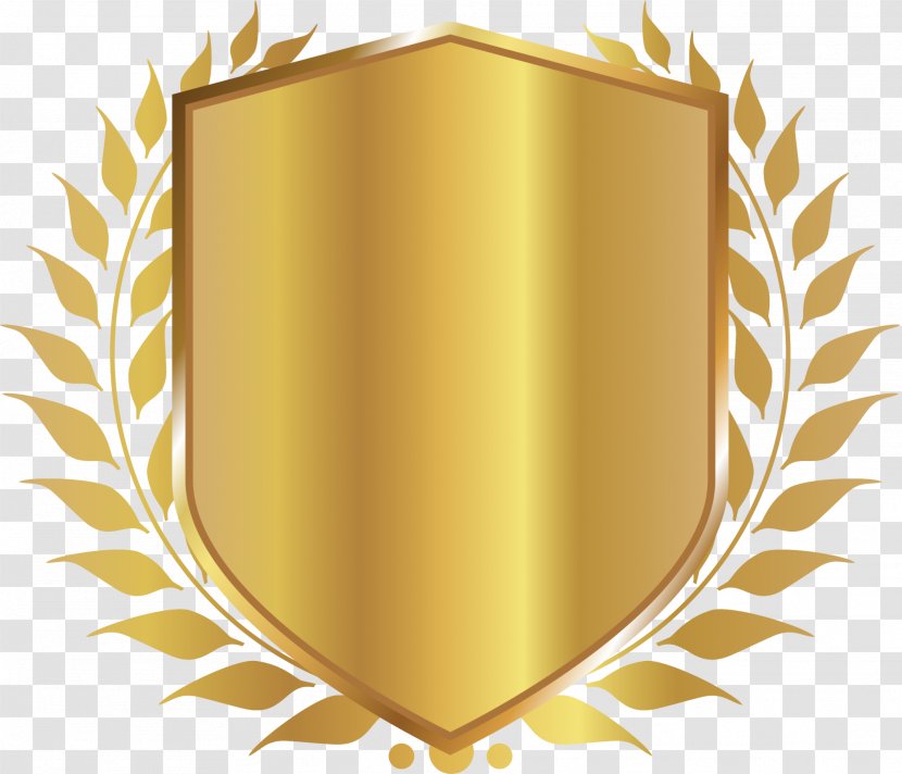 Logo Wedding Price Service - Golden Shield Badge Transparent PNG