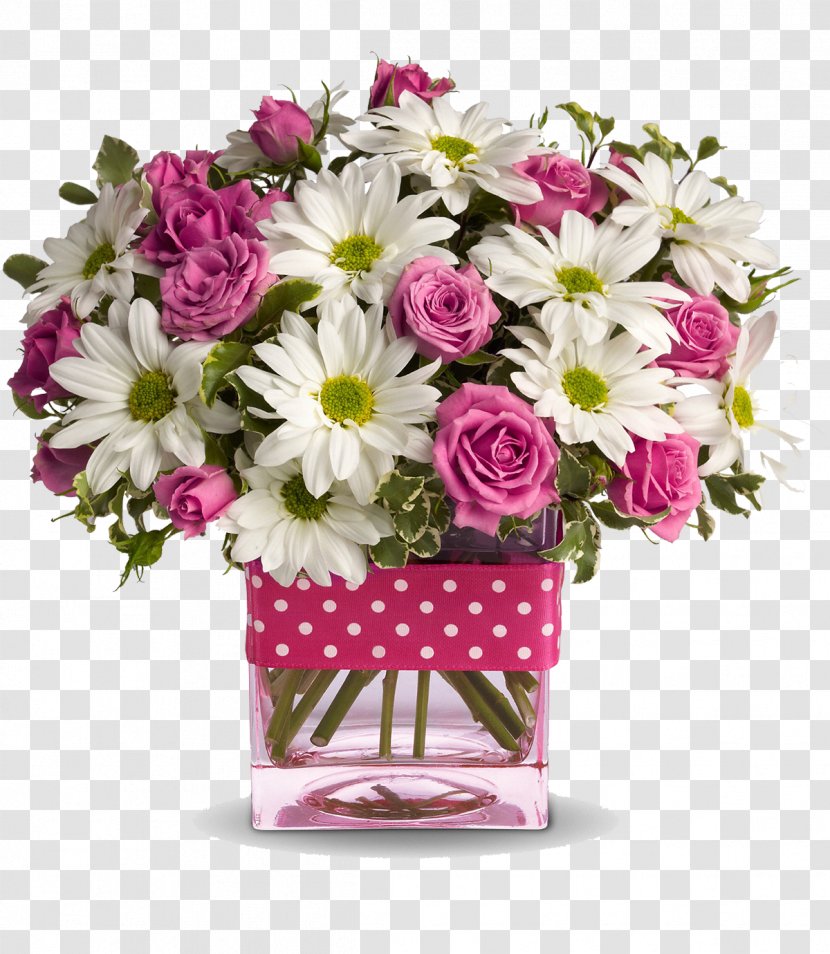 Flower Bouquet Floristry Polka Dot Teleflora - Rose - Spring Transparent PNG