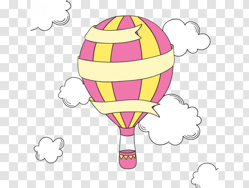 Hot Air Balloon Drawing - Red Transparent PNG