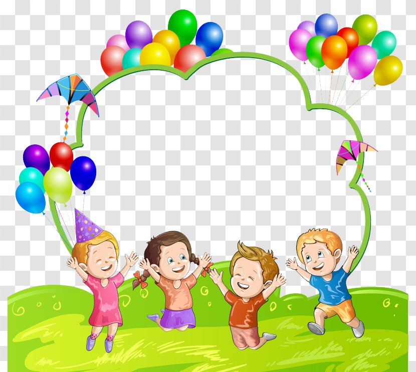Child Balloon Clip Art - Party Supply - Kids And Balloons Transparent PNG