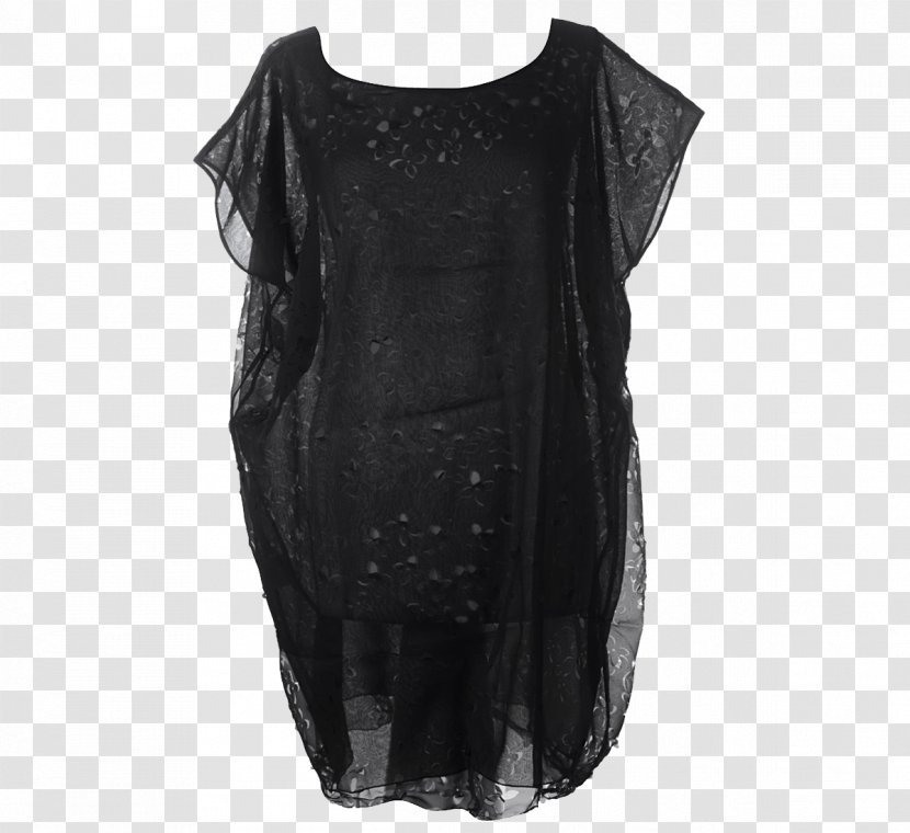 Little Black Dress Shoulder Sleeve Blouse Transparent PNG
