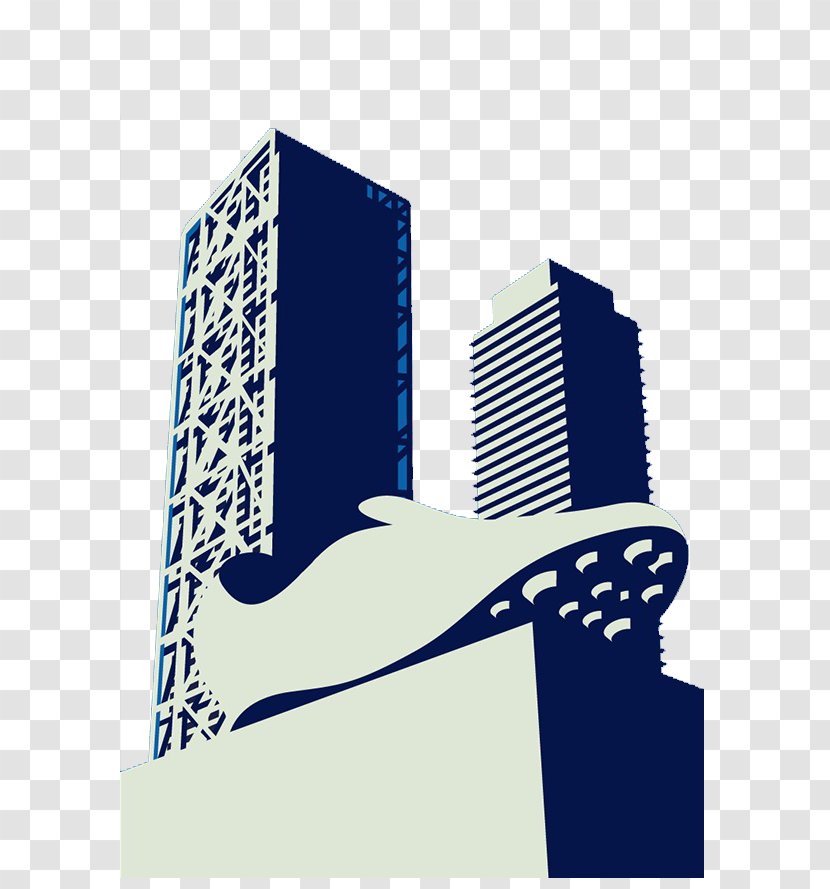 Hey Barcelona Graphic Design Poster Illustration - Studio - High-rise Buildings In Summer Transparent PNG