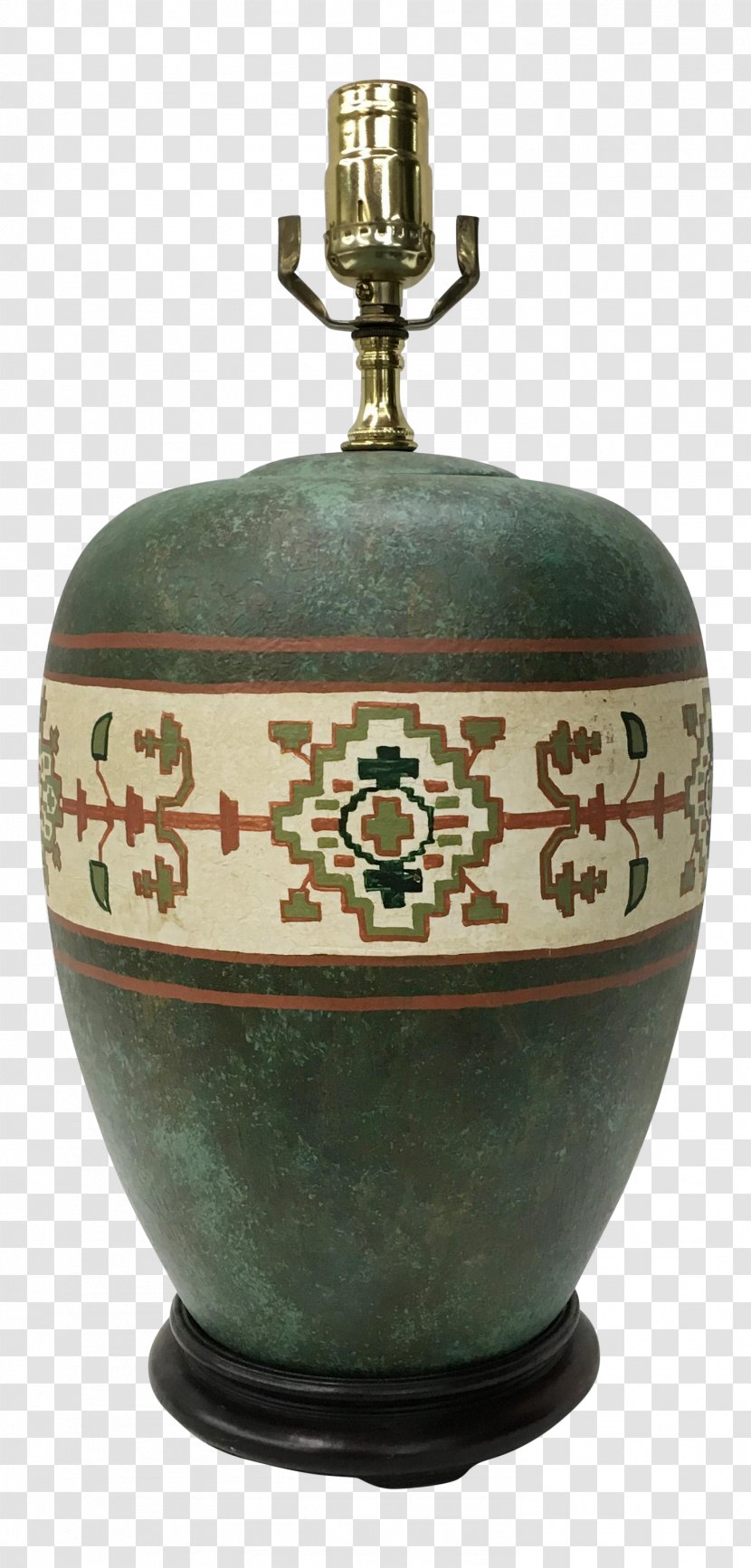 Ceramic Urn Pottery Lid - Hand Painted Lamp Transparent PNG