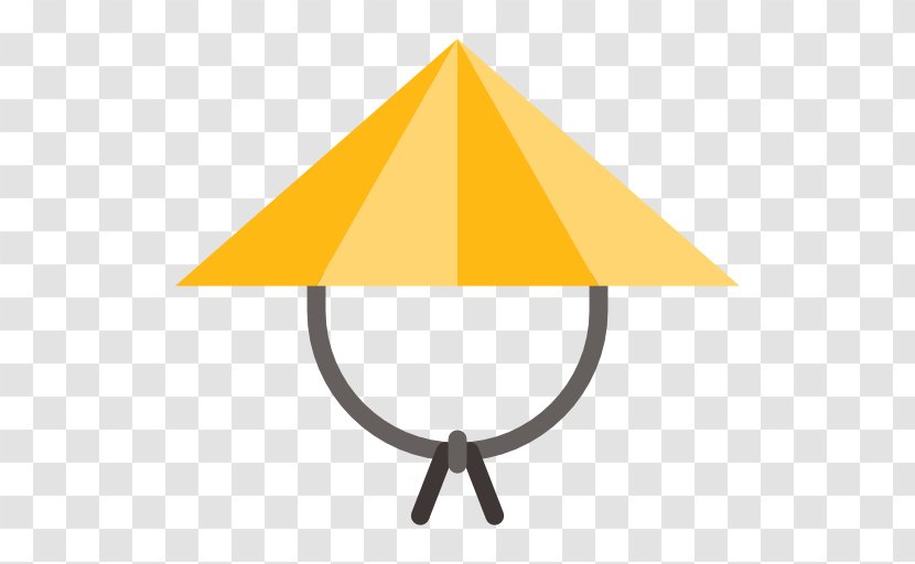 Straw Hat Triangle - Yellow Transparent PNG