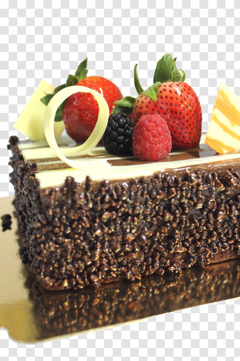 Black Forest Gateau Flourless Chocolate Cake Pastry Food - Raspberry - Small Transparent PNG