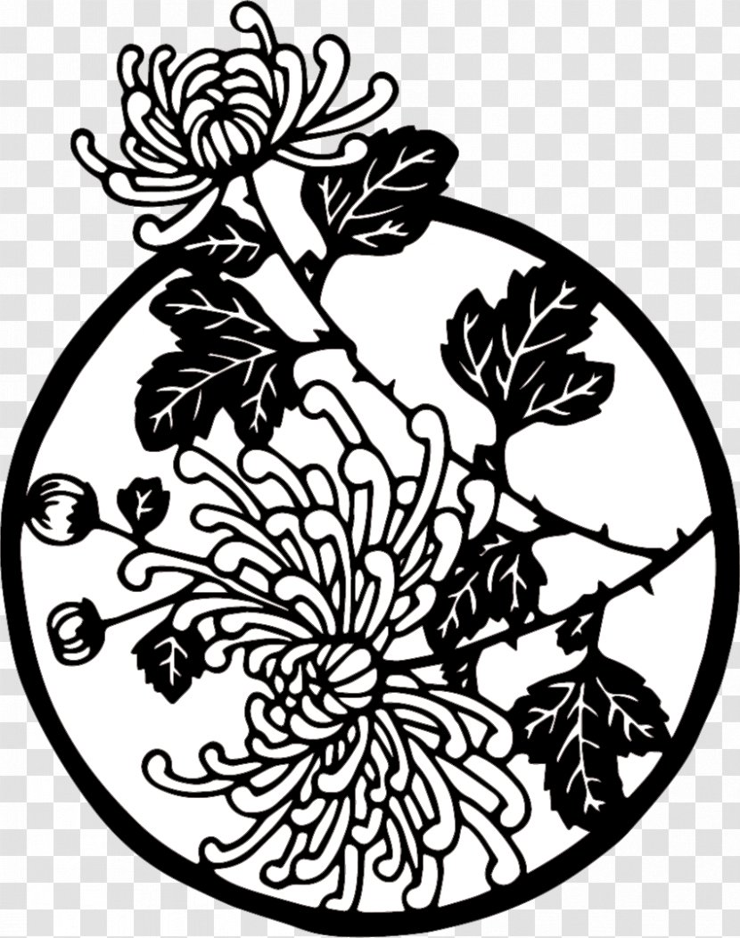 Papercutting Chrysanthemum Drawing Transparent PNG