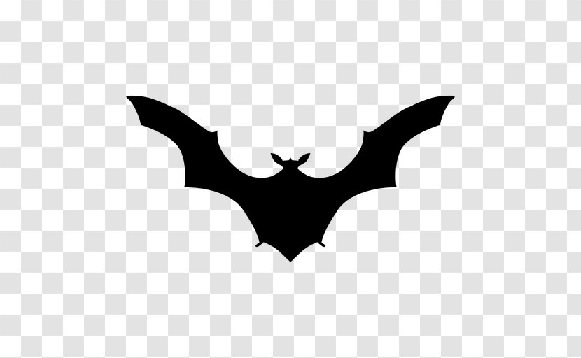 Bat Silhouette Clip Art - Black Transparent PNG