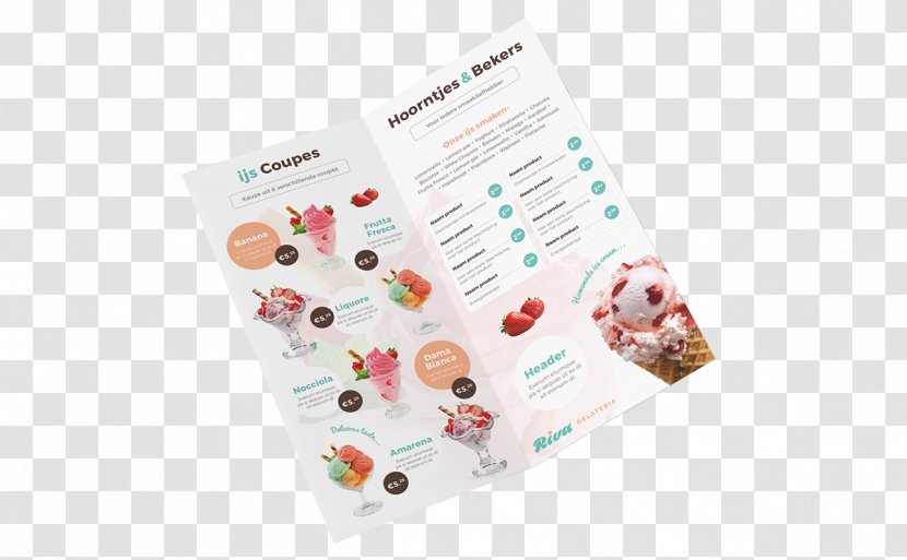 Brand Brochure Font - Ice Cream Menu Transparent PNG