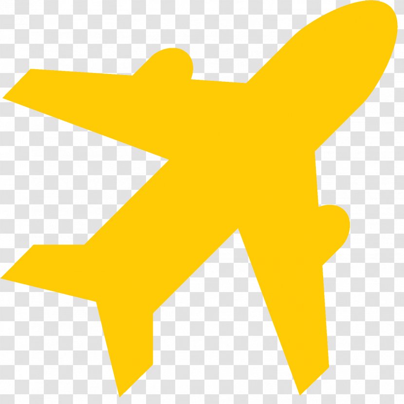 Airplane Orlando International Airport Fiumicino - Yellow Transparent PNG
