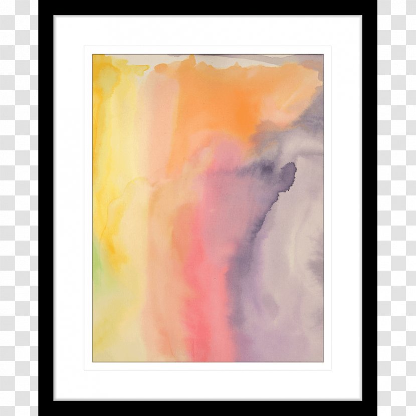 Watercolor Painting Modern Art Acrylic Paint Picture Frames - Peach Transparent PNG