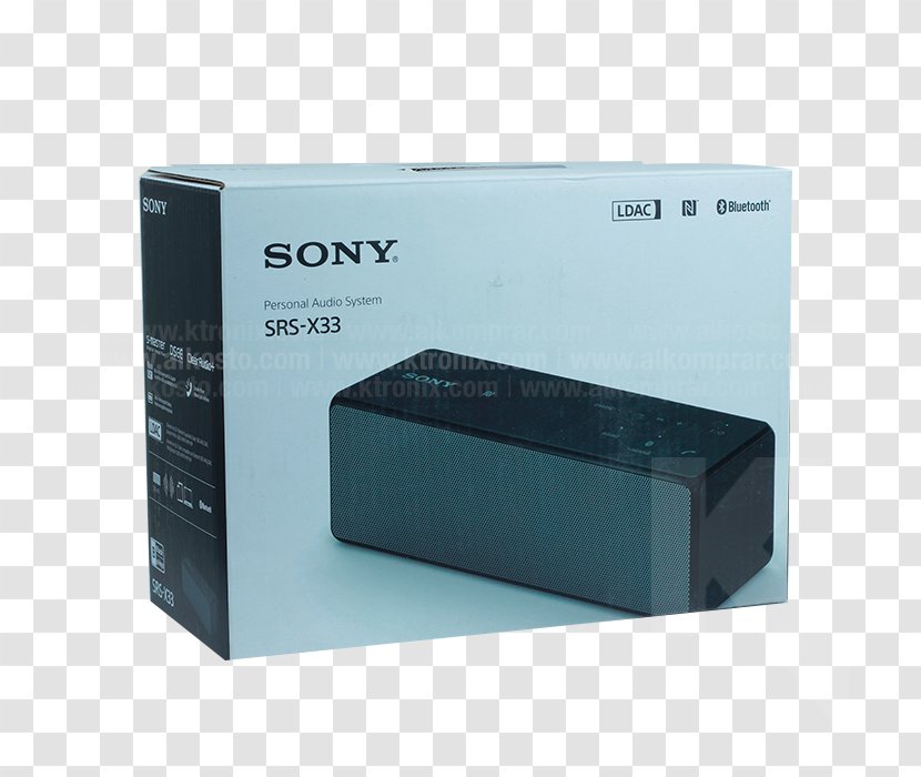 Loudspeaker Sony SRS-X33 Electronics Audio Signal - Accessory Transparent PNG
