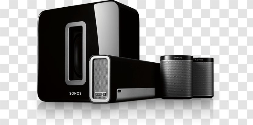 Play:1 Sonos Home Theater Systems 5.1 Surround Sound - System Tv Transparent PNG