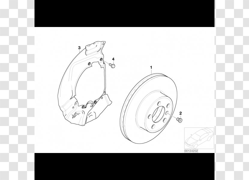 BMW Disc Brake Vehicle Drawing Plan - White - Bmw Transparent PNG