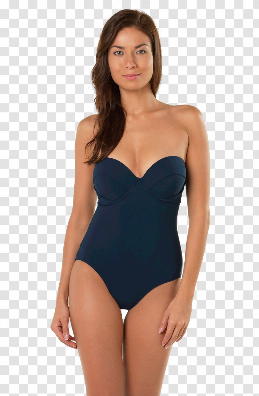 One-piece Swimsuit Bandeau Tankini Maillot - Tree - Suit Transparent PNG