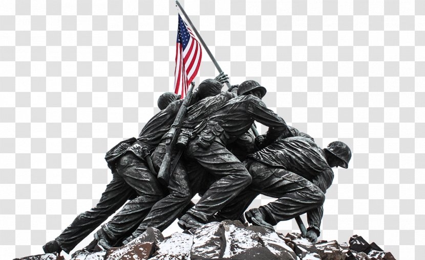 Marine Corps War Memorial Raising The Flag On Iwo Jima Battle Of Second World - Marines - Soldier Transparent PNG