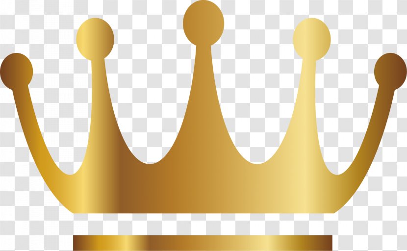 Gold - Vector Hand-painted Crown Transparent PNG