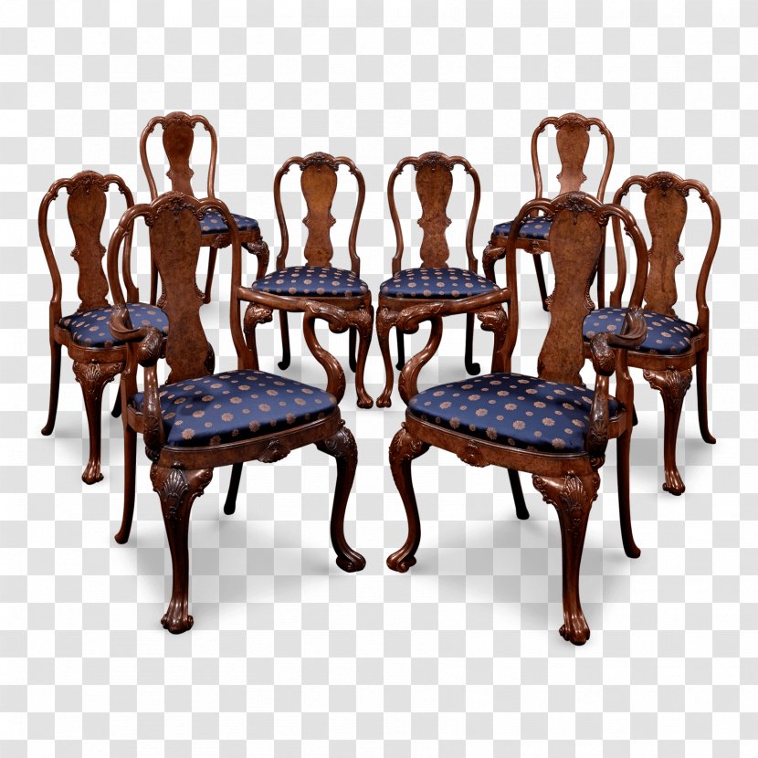 Chair Table Antique Furniture - Thomas Chippendale - Carved Exquisite Transparent PNG