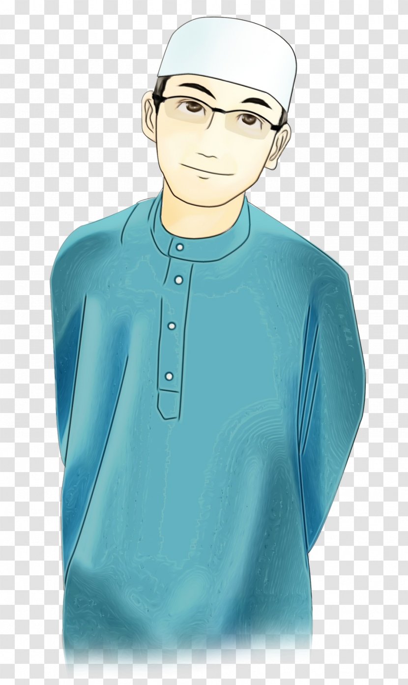 T-shirt Dress Shirt Shoulder Collar Outerwear - Blue Transparent PNG