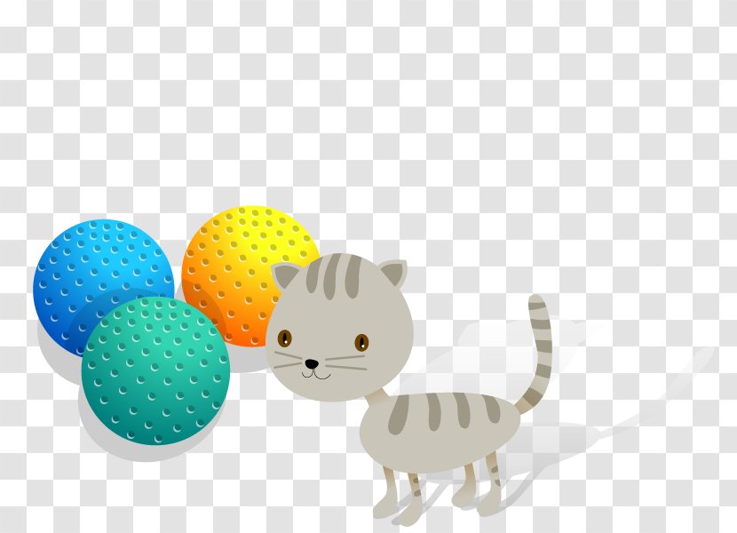 Cat Toy Illustration - Carnivoran - Vector Cat,Ball Transparent PNG
