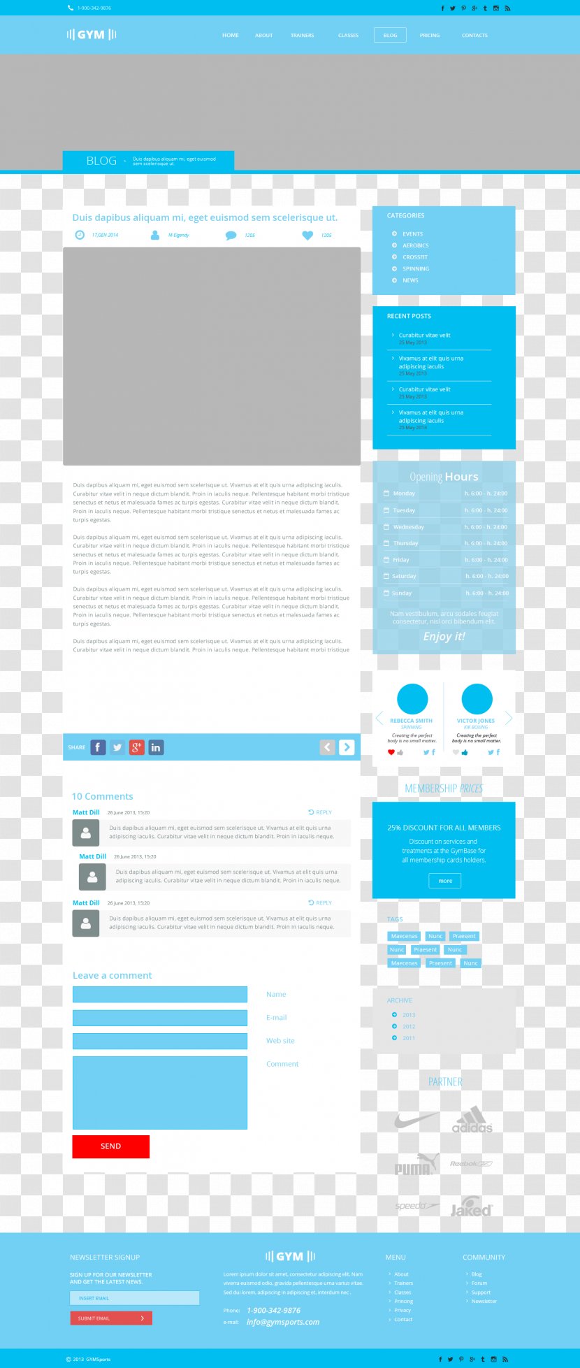 Responsive Web Design Page Template - Text - Personal Blog UI Transparent PNG