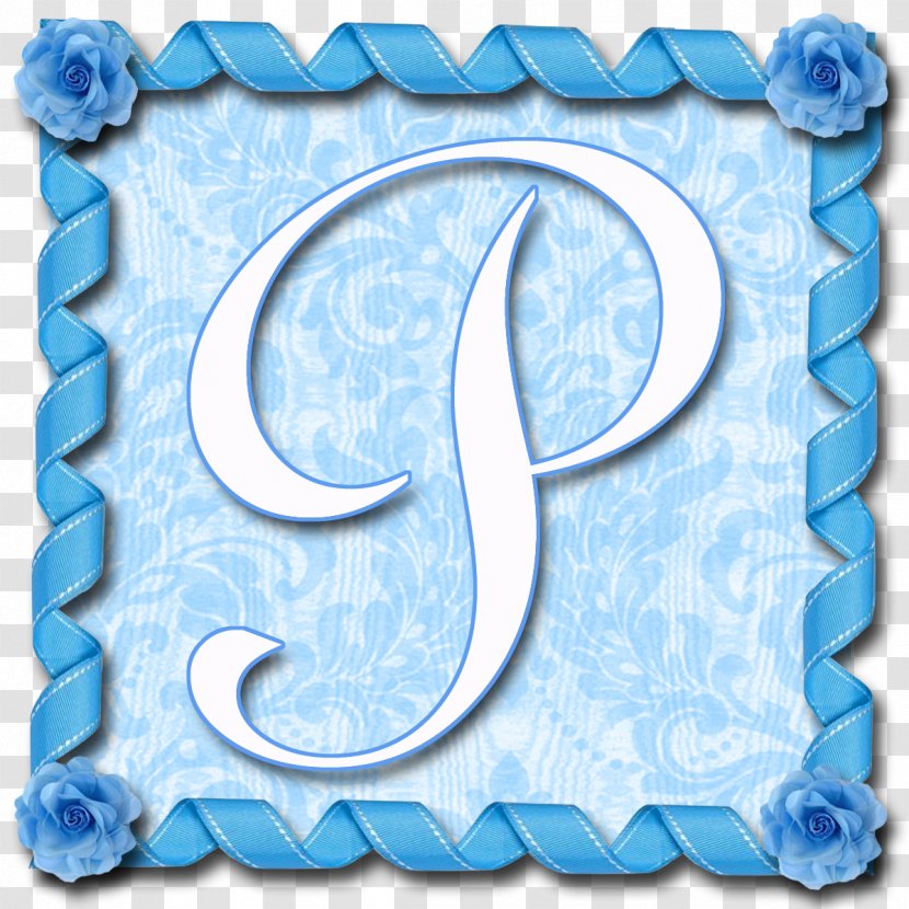 Letter Case Alphabet Font - Alpha - Floating Blue Ribbon Transparent PNG