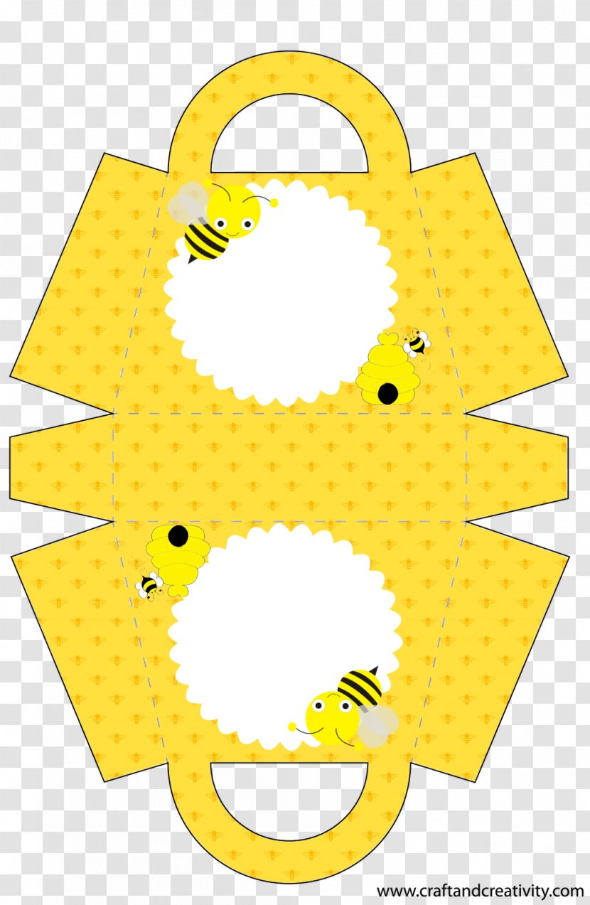 Paper Printing Party Box Baby Shower - Yellow - Colmeia De Abelha Transparent PNG