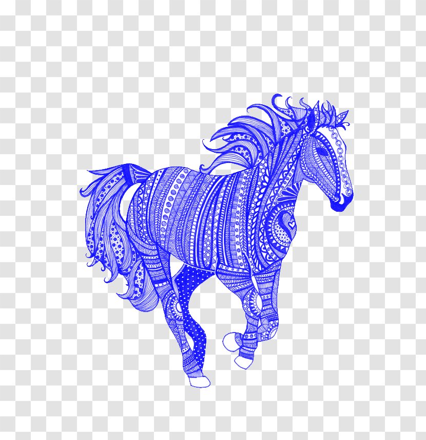 Appaloosa American Paint Horse Howrse Stallion Colt - Purple - Blue Transparent PNG