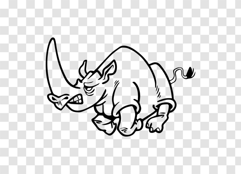 Rhinoceros Drawing Cattle Sticker - Like Mammal - Cartoon Transparent PNG