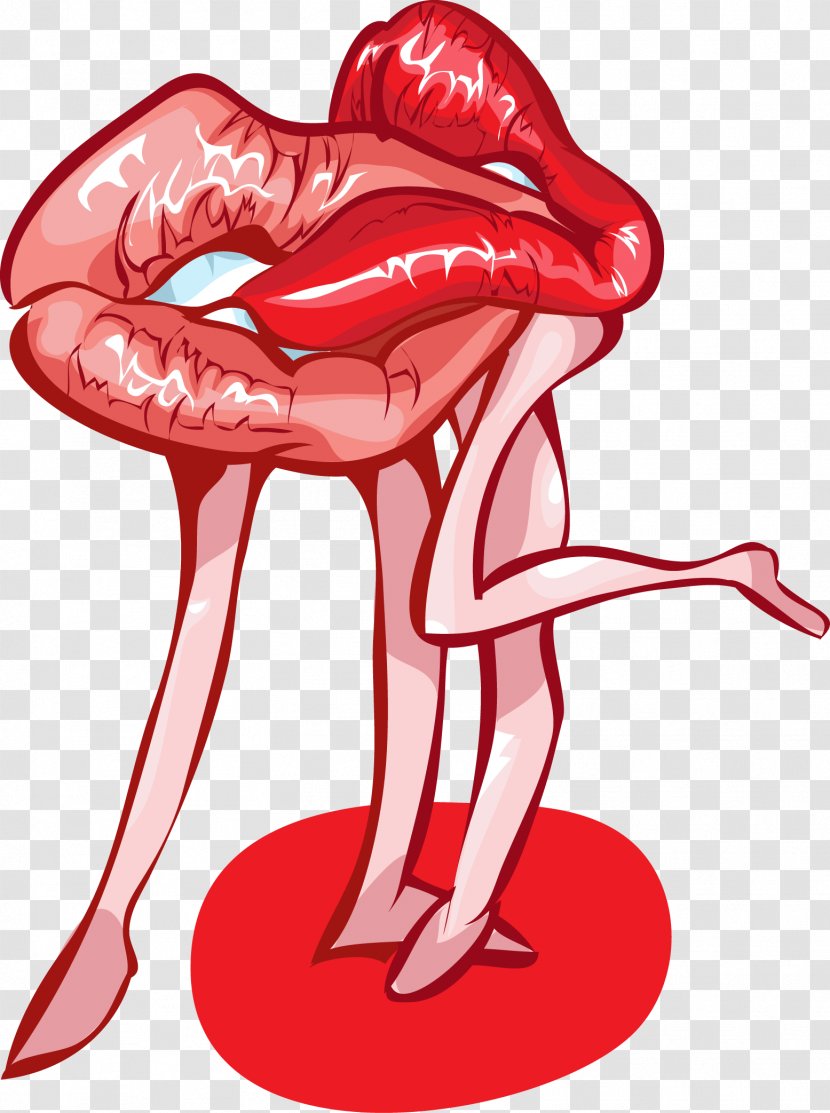 Kiss Lip Royalty-free Clip Art - Heart - Vector Lips Transparent PNG