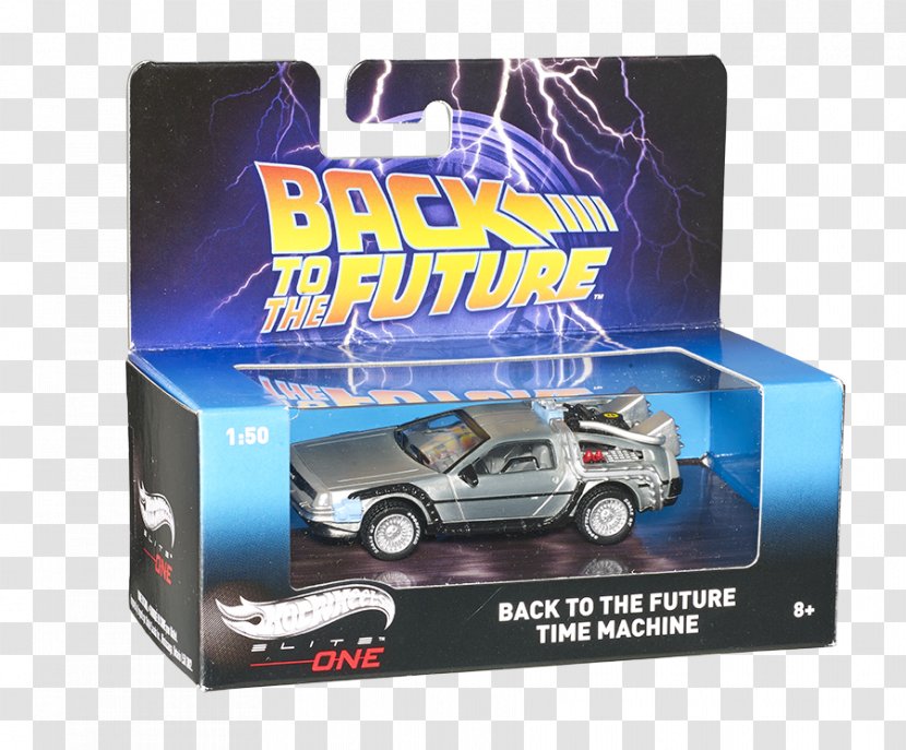 DeLorean Time Machine Back To The Future Die-cast Toy Hot Wheels Model Car - Film Transparent PNG