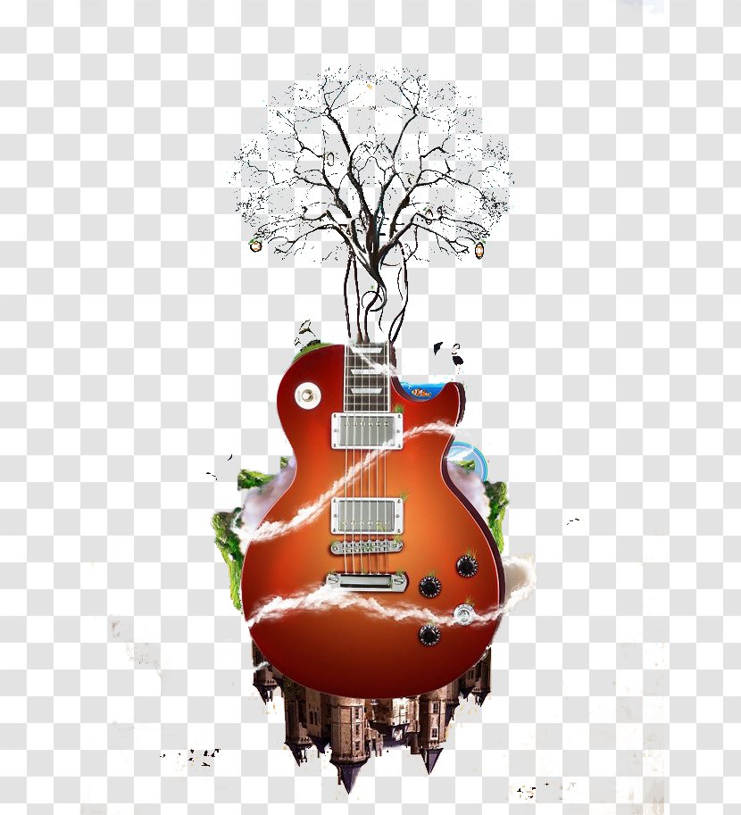 Musical Instrument Note - Silhouette - Creative Guitar Transparent PNG