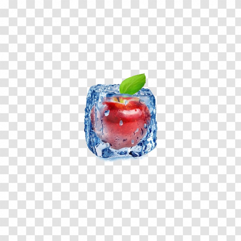Ice Cube Apple Freezing Fruit - Frozen Transparent PNG