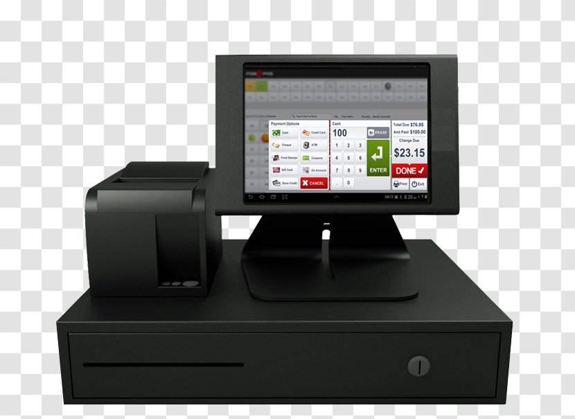 Shop POS device. Cash register area. Android POS. POS System PNG. Pos device