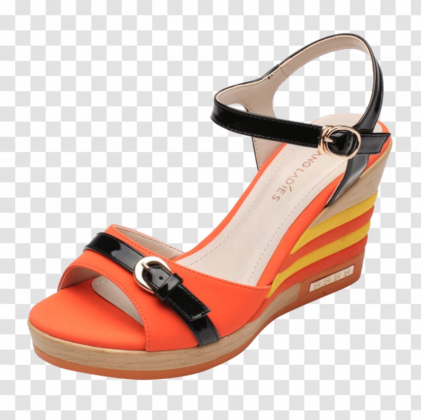 Shoe High-heeled Footwear Sandal Wedge Clothing - Sneakers - Orange Shoes Transparent PNG