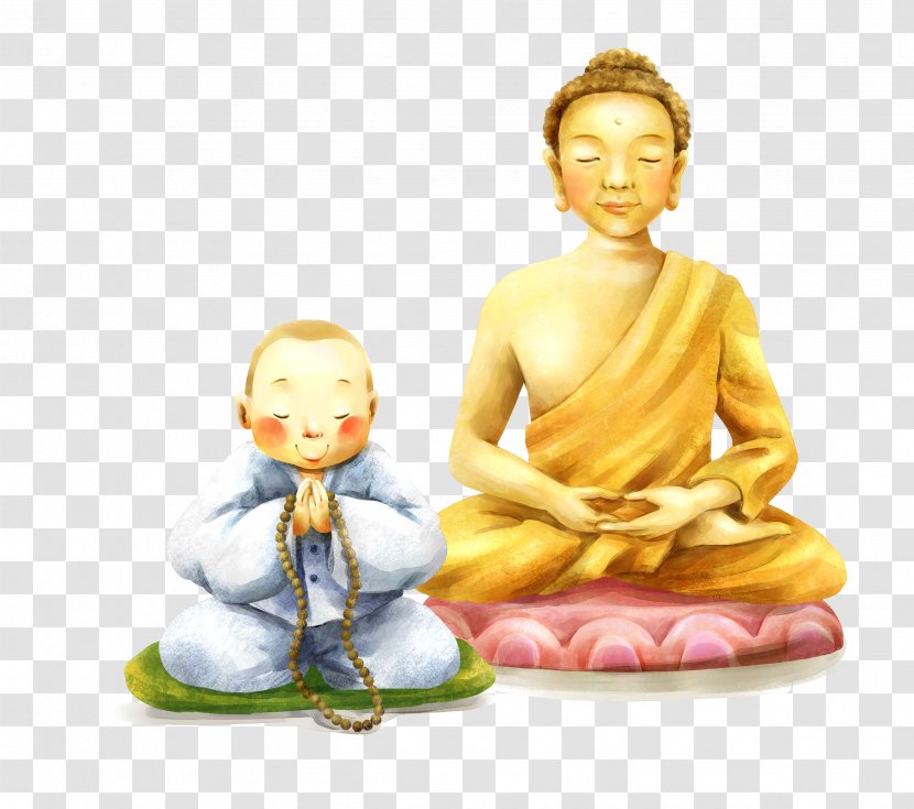 Oshu014d Buddhahood Buddhism Su0101dhanu0101 Zazen - Meditation - Hand-painted Buddha Monk Transparent PNG