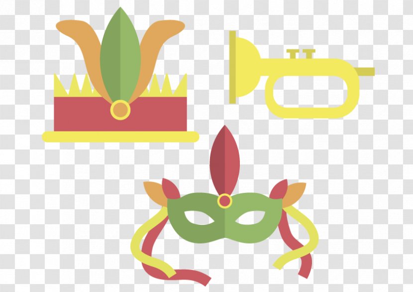 Carnival Mask Clip Art - Fruit - Masked Man Circus Hat Horn Transparent PNG