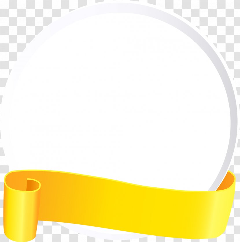 Hand Painted Yellow Ribbon Circle - Orange - Material Transparent PNG