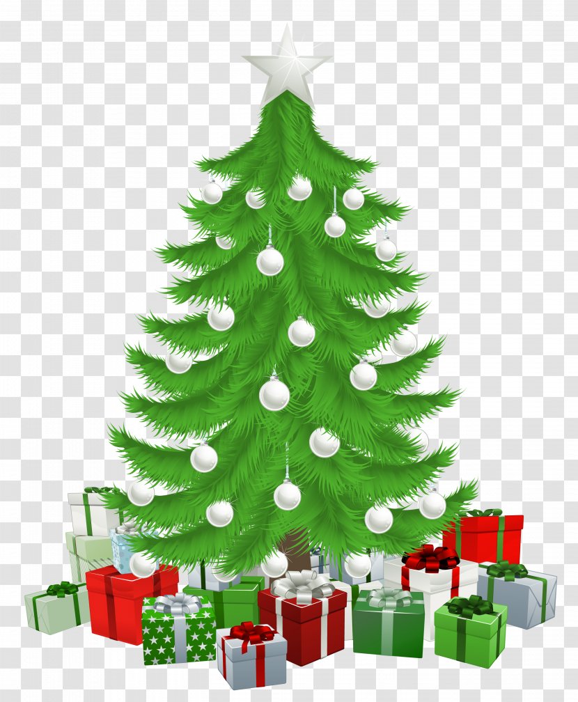 Christmas Tree Gift Clip Art - Fir - Cliparts Transparent Transparent PNG