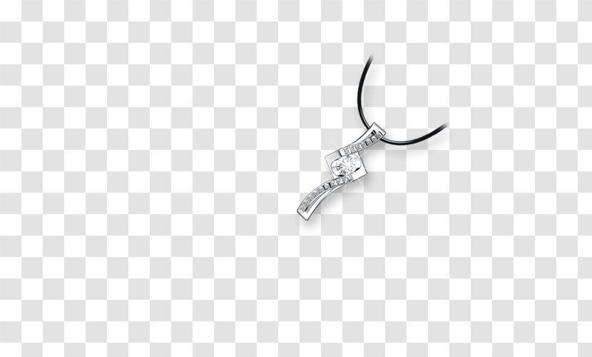 Silver Black And White Pattern - Necklace Transparent PNG