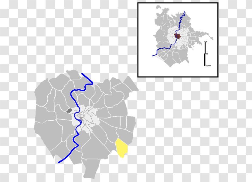 Quarters Of Rome Parioli Gianicolense Trieste Monteverde - Map Transparent PNG