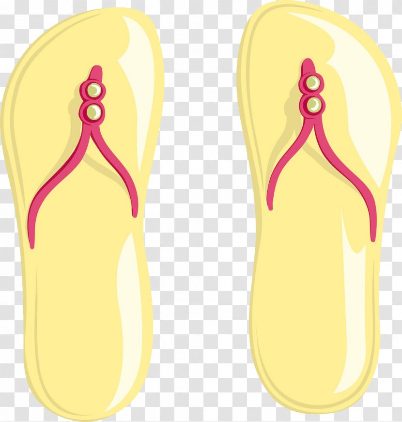 Slipper Flip-flops Gratis - Crayon - A Cool Summer Transparent PNG